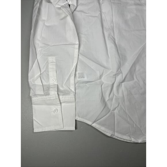 J Crew Garçon Classic Shirt in Cotton Poplin Womens 4 White Button Up Office - Picture 4 of 11